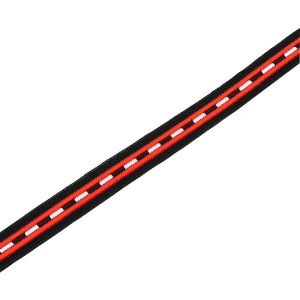 Тесьма лампасная 20 мм / 36.58 метра, черный/красный, 21822