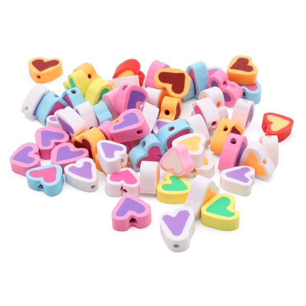 Бусины полимерная глина набор Сердечки 2 10 мм, 20г, Astra&Craft