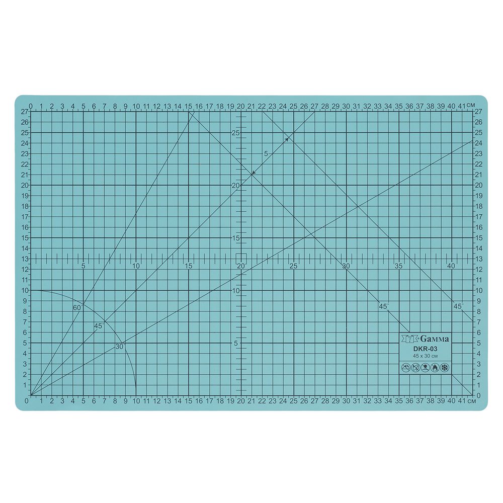 Мат для резки 2-сторонний 45х30 см, формат А3, Gamma DKR-03