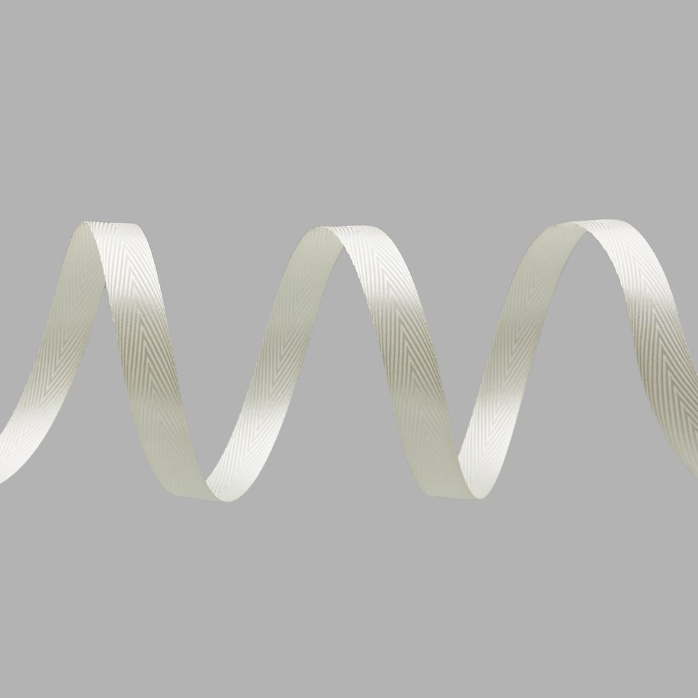 Лента декоративная ёлочка 15.0 мм / 20±1 метров, 02 молочный