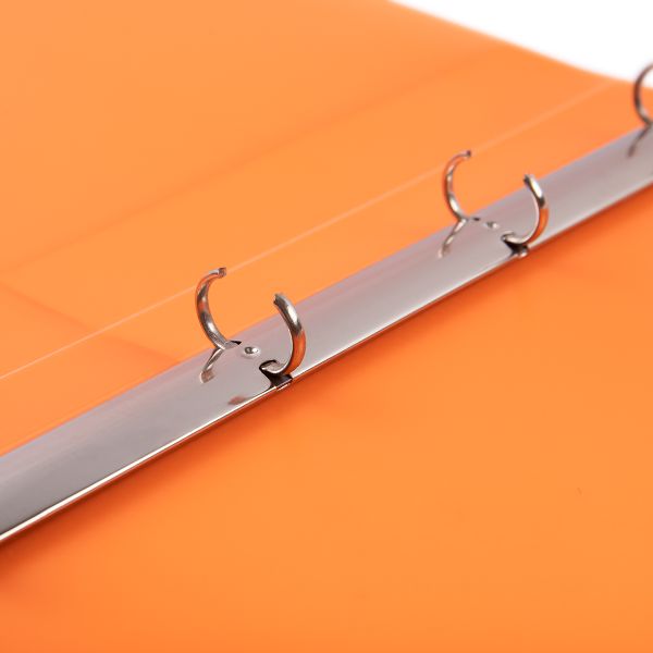 Папка на 4 О-кольцах A4 700 мкм 25 мм, 4 шт, d-17 мм, оранжевый EC211400012, Expert Complete