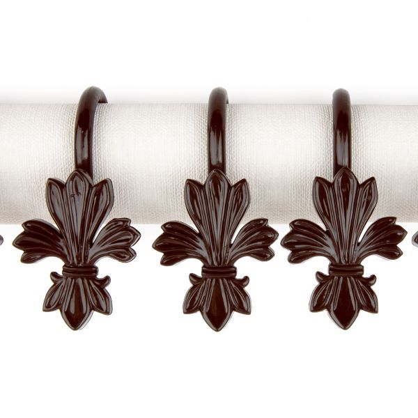 Крючки шторные для карниза навесные ⌀6 мм, 10 шт, 02 коричневый, Sofi H10