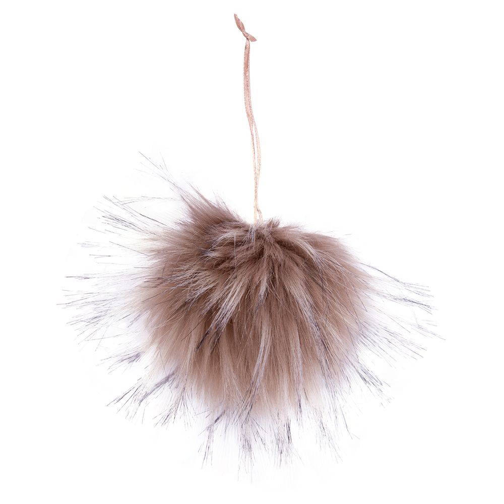 Помпоны декоративные енот, 1 шт, 01 бежевый, Gamma POFM-02