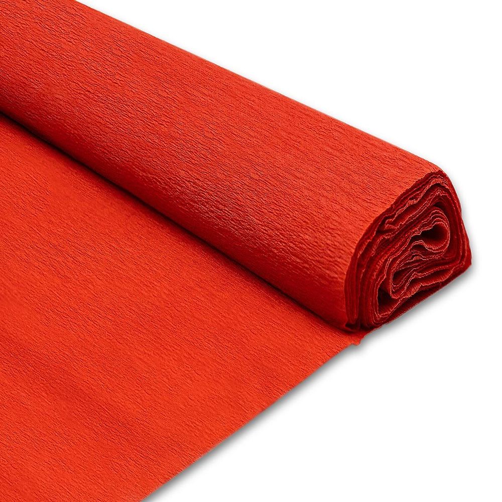 Набор цветной креповой бумаги для декоративных работ, 50х200cм, растяжение 20%, плотность 17г/м3,10шт, цвет красный, 89482