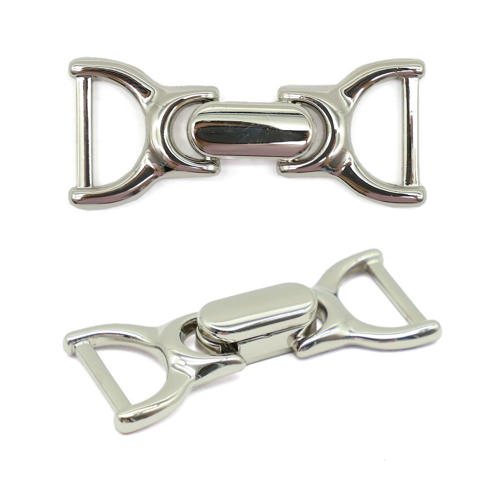 Пряжка-застежка 18 мм никель мет, 4 шт