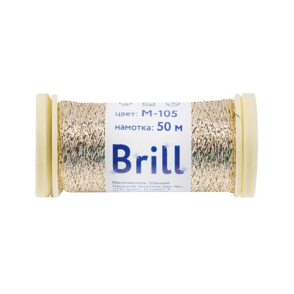 Мулине Gamma металлик M 5 мотков по 50 метров, M-105 под св.золото, Gamma BRILL