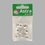 Шапочка для бусин 4AR209-3, 13мм 30 шт/упак, Astra&Craft (серебро)