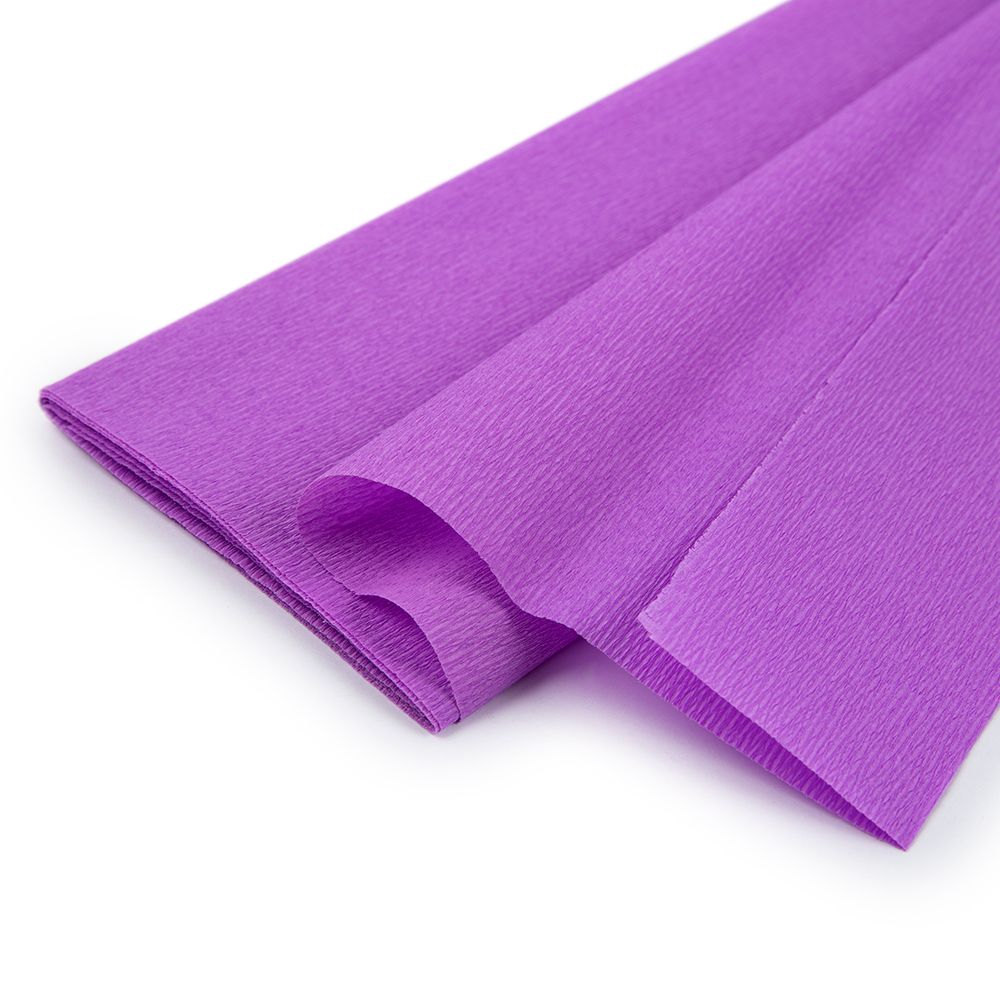 Бумага гофрированная (креповая) 20 г/м², 5 шт по 50 см / 2 метра, 21 фиолетовый, Blumentag REP-43