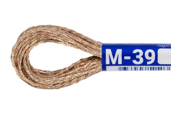 Мулине Gamma полиэстер 100%, цв.М-39 бежевый, 12 мотков по 6 метров