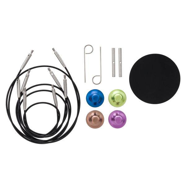 Набор съемных спиц для вязания 5см+8см, 9 размеров (3мм-6мм), алюминий