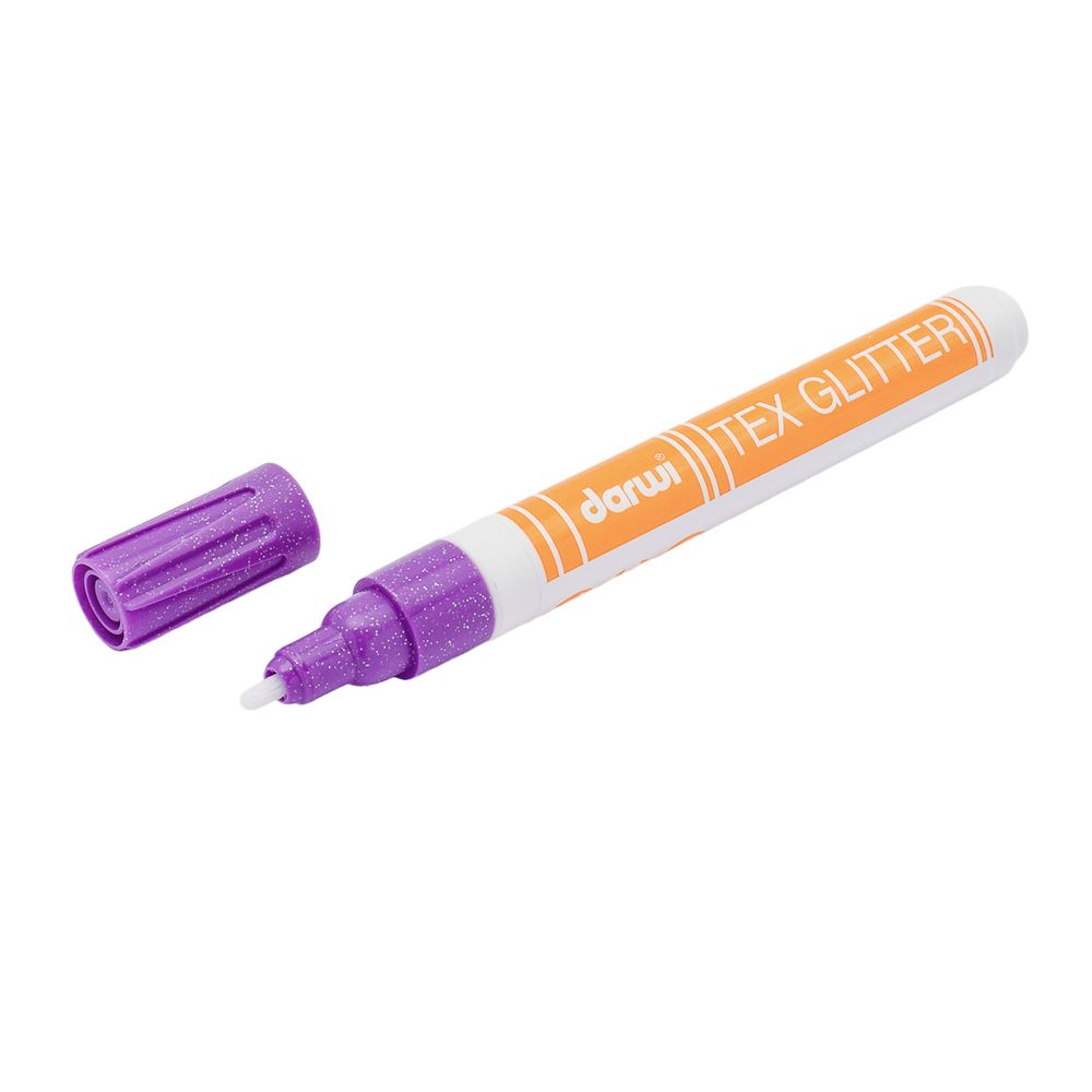Маркер для ткани Darwi TEX Glitter, 2мм (с блестками) (931 лиловый), DA0140013