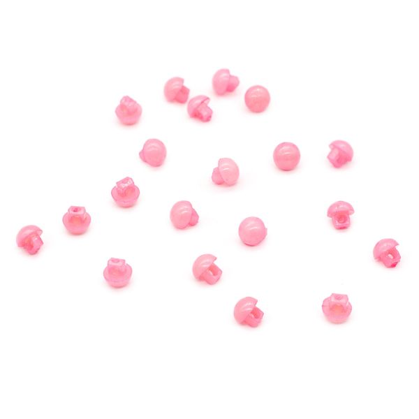 Украшения декоративные пуговицы Мини круглые на ножке, 5мм, уп/20 шт, розовый