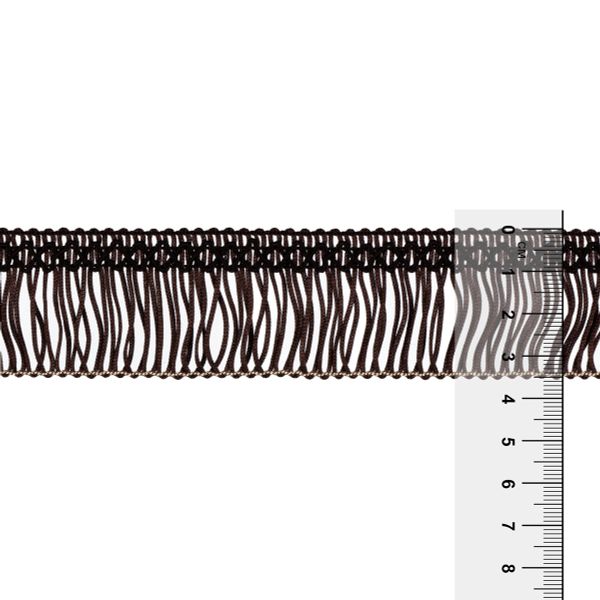 Бахрома отделочная 35.0 мм / 16 метров, 200 т.шоколадный, Gamma А-08