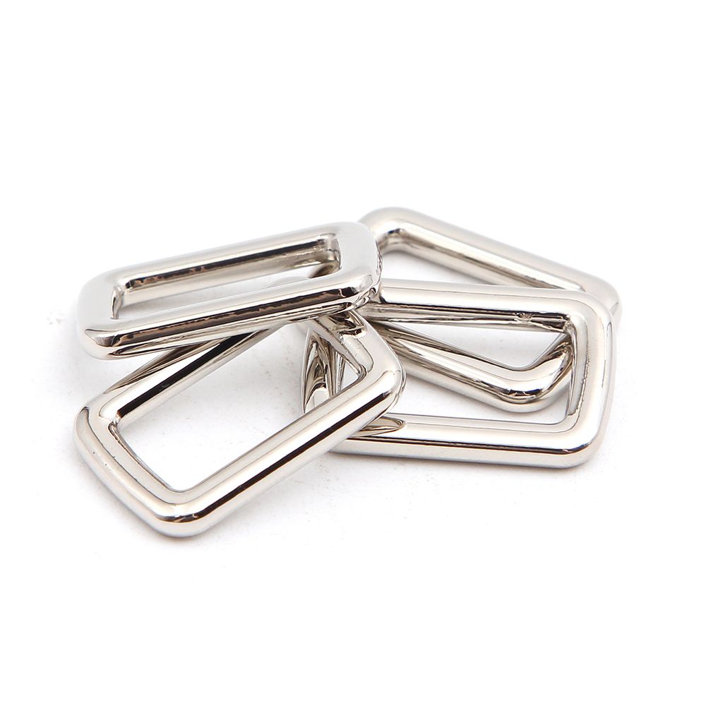 Рамка прямоугольная металл 15 мм /21х14 мм/ никель, ГУ12749, 4 шт