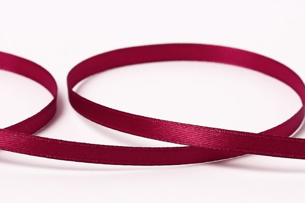 Лента атласная 1-сторонняя 6.0 мм / 33±2 метра, 135 бордовый, Gamma