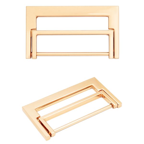 Пряжка прямоугольная 40 мм, металл (Gold Золото), МТ_1871, 6 шт