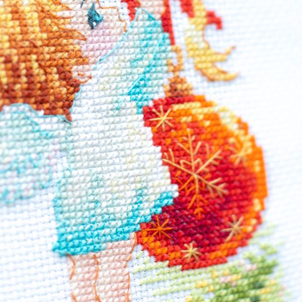 Набор для вышивания нитками Чудесная игла, Ангел Рождества, 10х15 см