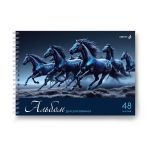 Альбом для рисования 100 г/м², A4 29.5х21 см, 5 шт на гребне 48 л, 01622 Ярко - синий мир, Светоч А234