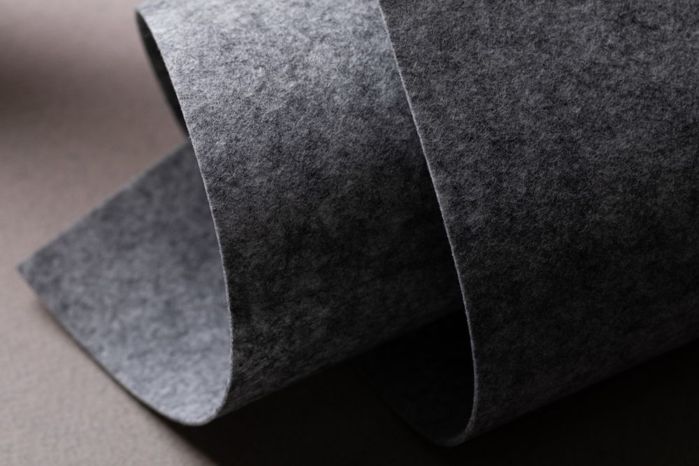 Фетр листовой жесткий 1.2 мм, 33х53 см, 892 серый (меланж), Gamma FKS12-33/53