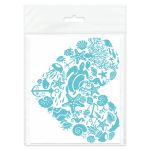 Термоаппликация Gamma Термотрансфер M №05, 1 шт, M-531 Сердце моря 12х10 см