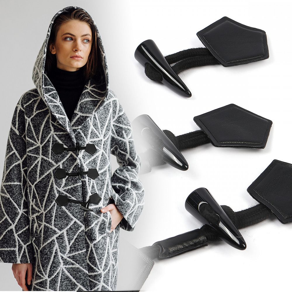 Клевант экокожа 190 мм C-KLV01 цв.черный, 3 шт