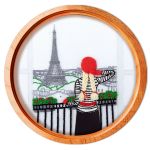 Набор для вышивания нитками Panna Живая картина JK-2347, Увидеть Париж, 15.5х15.5 см