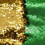 Ткань для рукоделия с двухсторонними пайетками, зеленый/золото, 65х50см, Astra&Craft