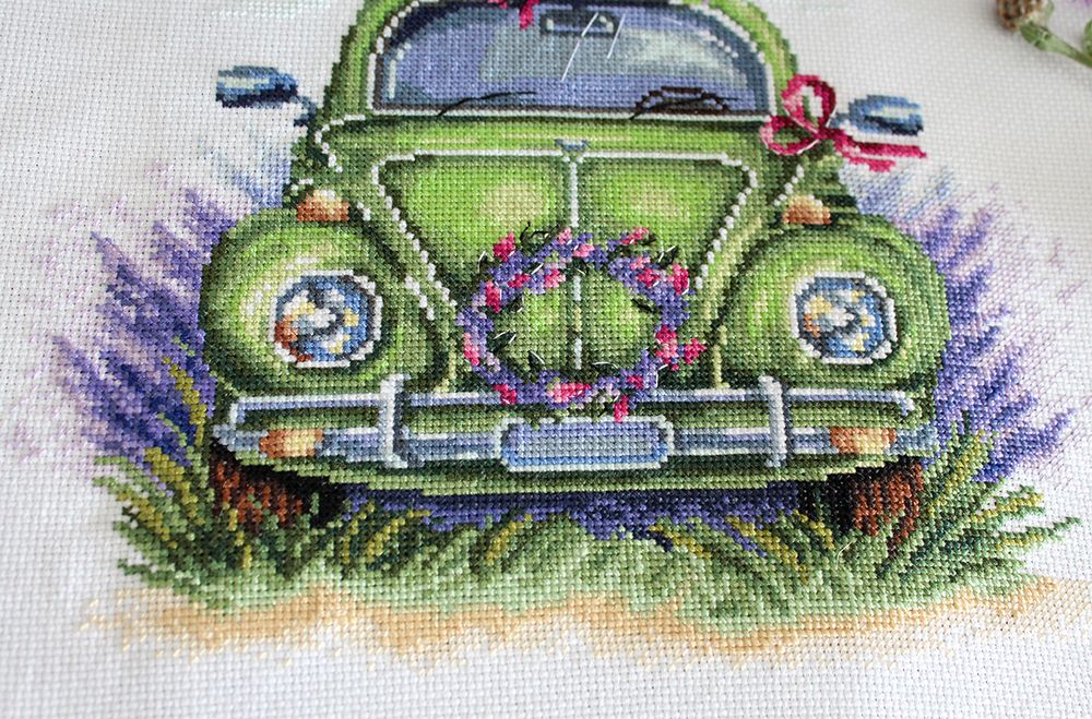 Набор для вышивания нитками МП Студия НВ-873, По цветущим полям, 27х24 см