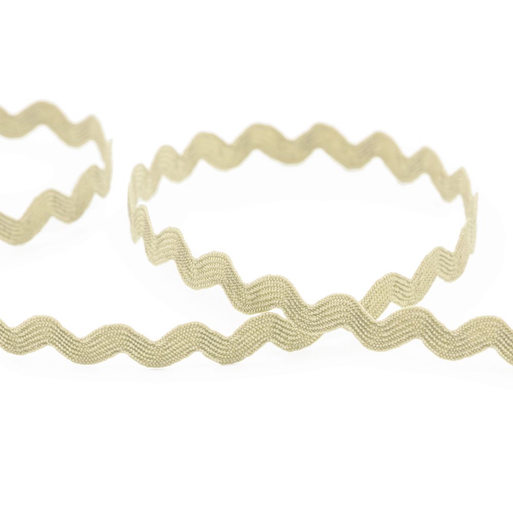 Тесьма отделочная зигзаг 5 мм, 30 м, 026 серо-бежевый, Gamma JZ-5