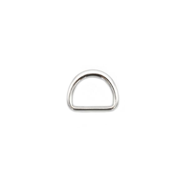 Полукольцо литое металл внутр. 15 мм (внешн. 20х17 мм), плоское, 10 шт, никель ГР, 6868