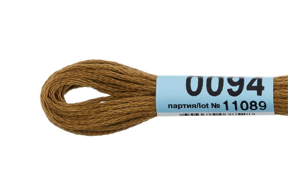 Мулине Gamma 100% хлопок, цв.0094 табачный, 24 мотка по 8 метров