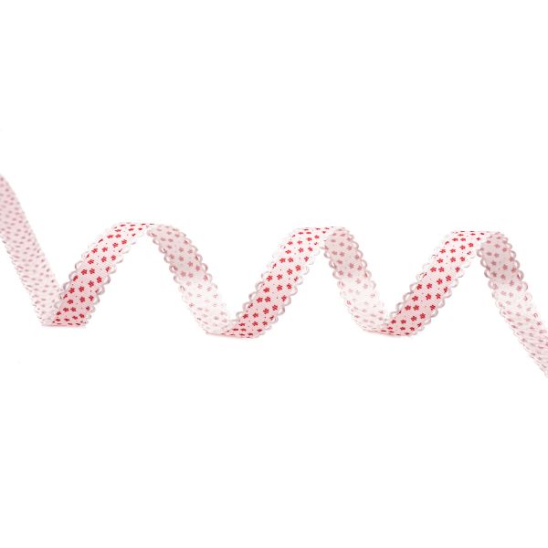 Лента декоративная Звездочки 20 мм / 25±1 метров, YH98 (05 розовый/красный)