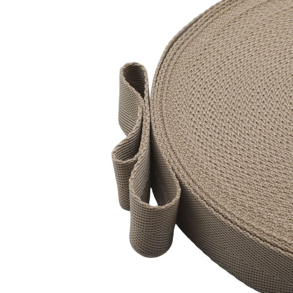 Стропа (ременная лента) 25 мм / 25 метров, толщ. 1.0 мм, [15.1 г/пог.м], 100% п/п, 24 кремовый