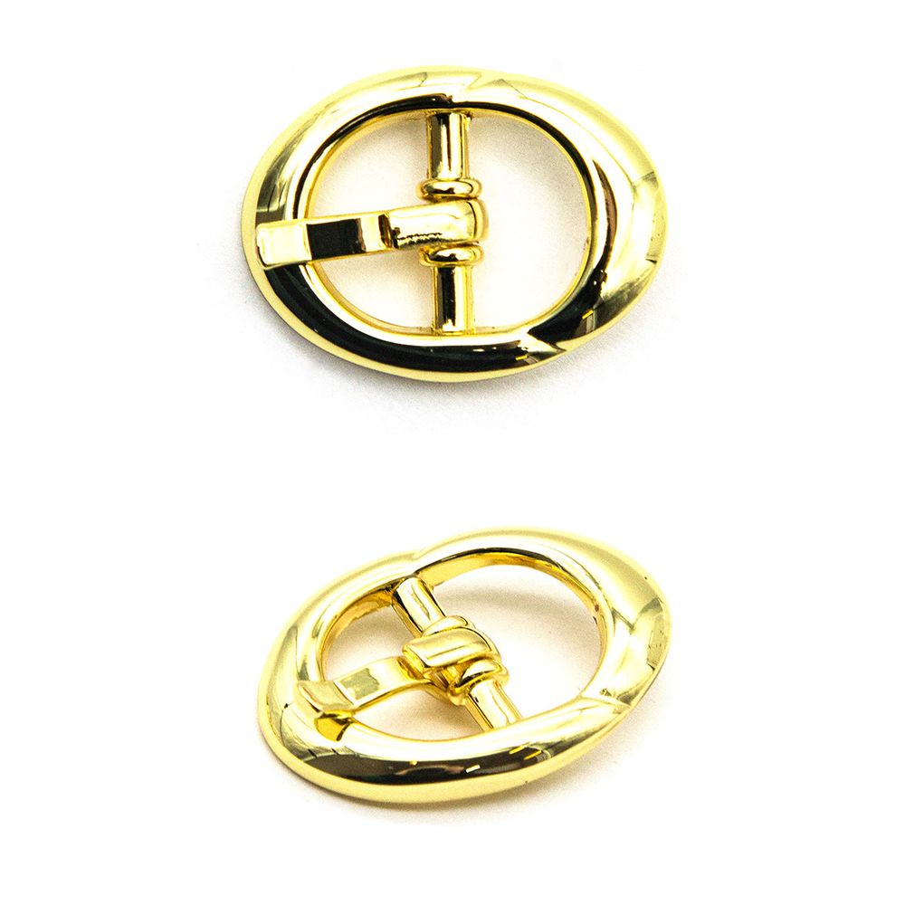 Пряжка ременная металл 11.5 мм (внешн. 17х23 мм), 20 шт, овальная, золото, BIG