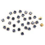 Хрустальные стразы в цапах круглые (золото) св.голубой 4х4 мм, 29-30 шт/упак. Astra&Craft, ЗЦ006НН44