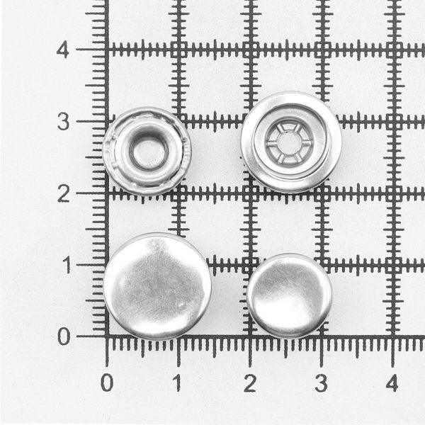 Кнопка Дельта (O-образная) ⌀15/15 мм, ≈720 шт, МЕТАЛЛ, никель, NEW STAR