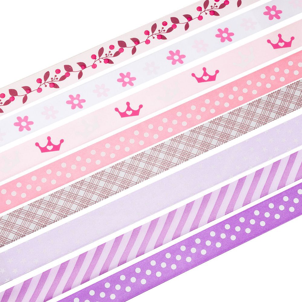 Набор атласных лент Ассорти 2 8 шт по 3 м, ширина 2,5 см