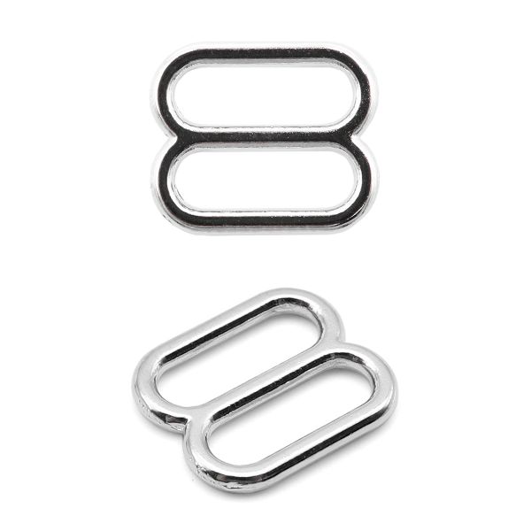 Рамки-регуляторы для бюстгальтера металл 8.0 мм, никель, ГМХ3435, 100 шт