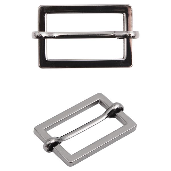 Рамка регулировочная металл литая с подвижной планкой 30 мм /37х25 мм, ⌀3.5 мм/, чер.никель, 4 шт