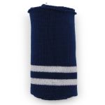 Подвяз (довяз) трикотажный 7.5х80 см, однослойный в полоску, т.синий цв.919/серебро