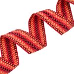 Лента (тесьма) жаккардовая 30.0 мм / 25±1 метров, х/б рис. 9870, красный/черный/желтый, С3881Г17