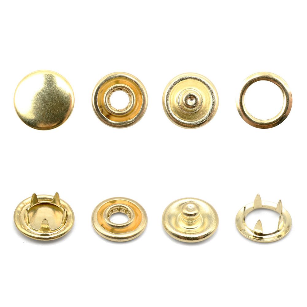 Кнопка рубашечная (джерси) закрытая ⌀9.5 мм, ≈144 шт, МЕТАЛЛ, золото, NEW STAR