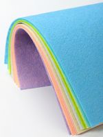 Фетр листовой жесткий (набор) 1 мм, 20х30 см, FLT-HA13, 10 листов, цв.пастельное ассорти, Magic4Hobby