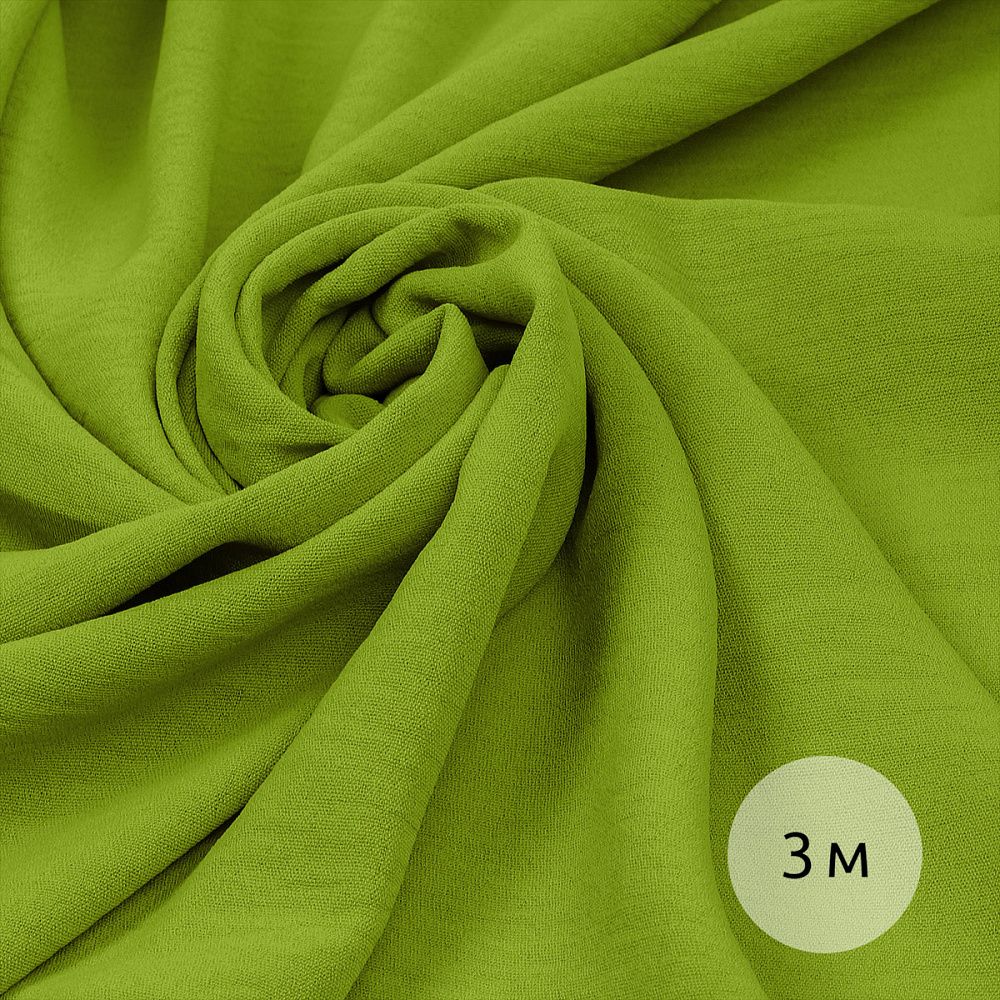 Лен Манго 160 г/м², 150 см / 3 метра, TBY.Mg.12.3, цв.св.оливка