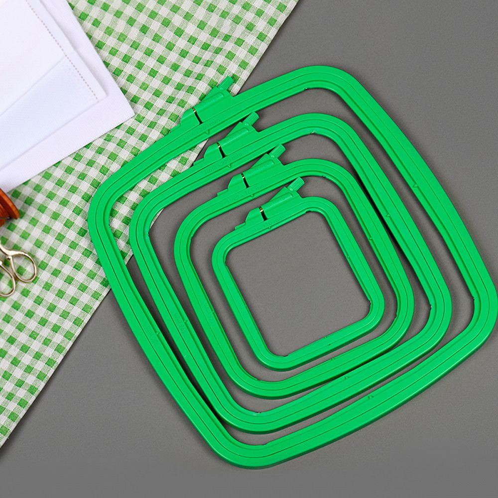 Пяльцы-рамка пластиковые 145х165 мм, Nurge NUR.170-12.5 цв.зеленый