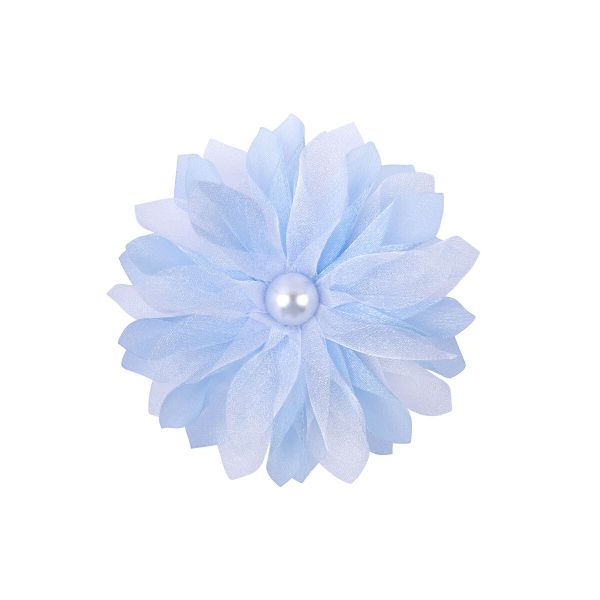 Цветочек пришивной Георгин, 1 шт, №04 бело-голубой, Blitz 3054