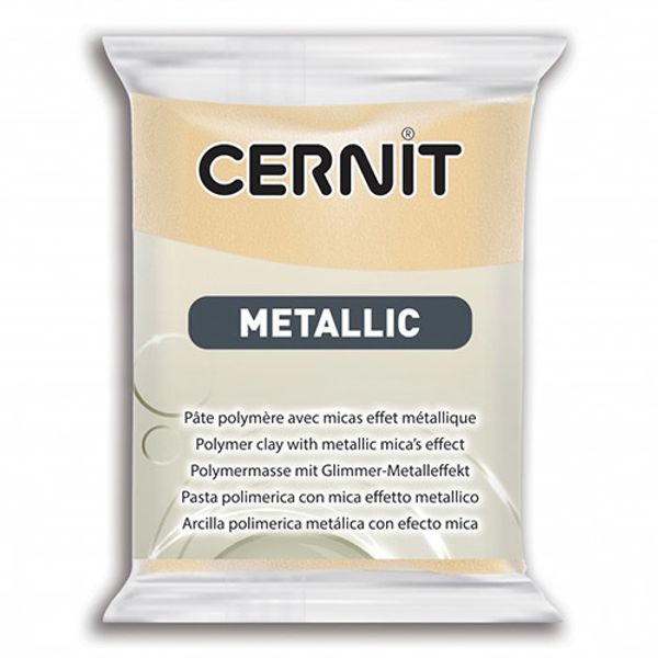 Полимерная глина Cernit Metallic запекаемая, имитация металла 56 гр, 045 шампань