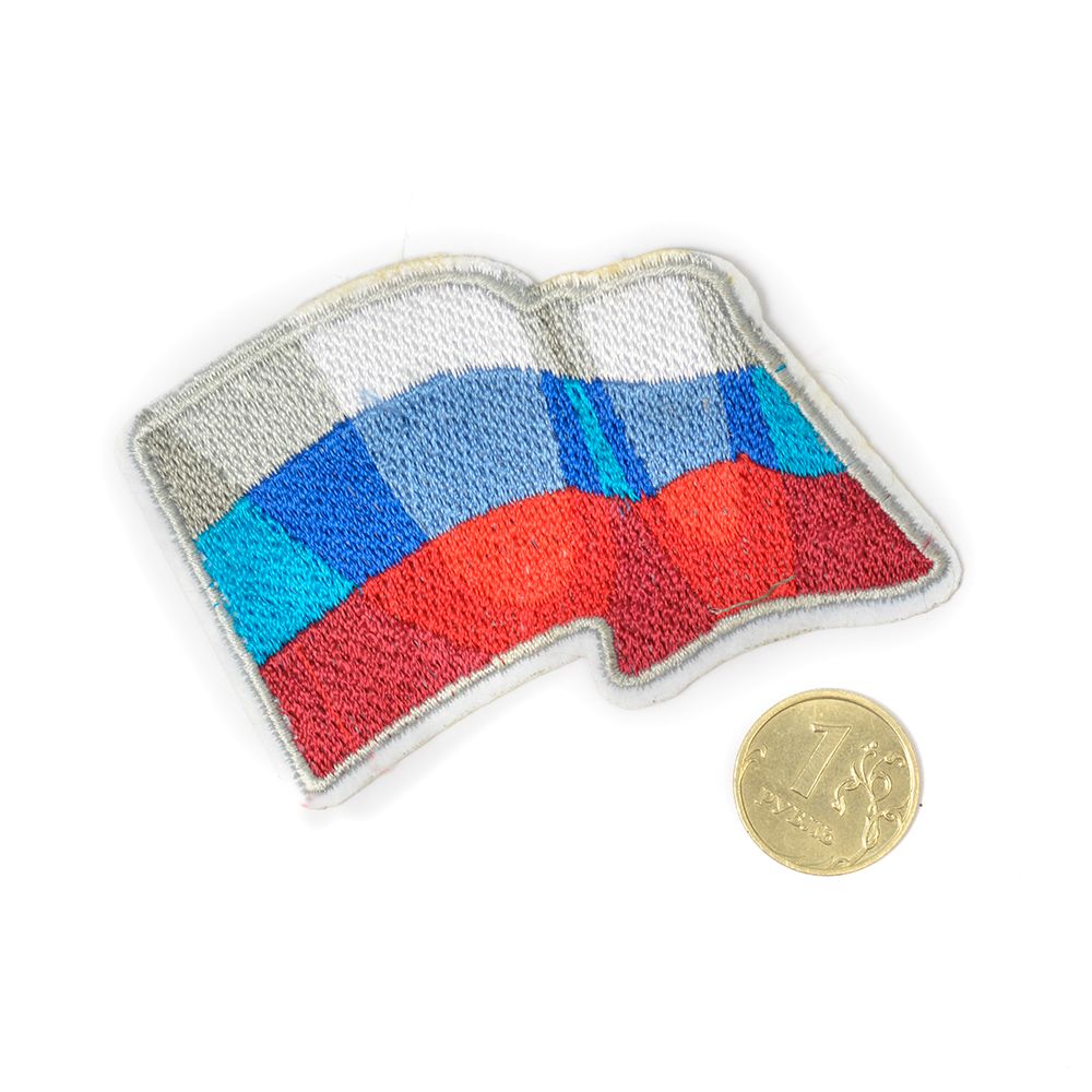 Термоаппликация вышитая Россия 5,2х8,3см уп 10 шт