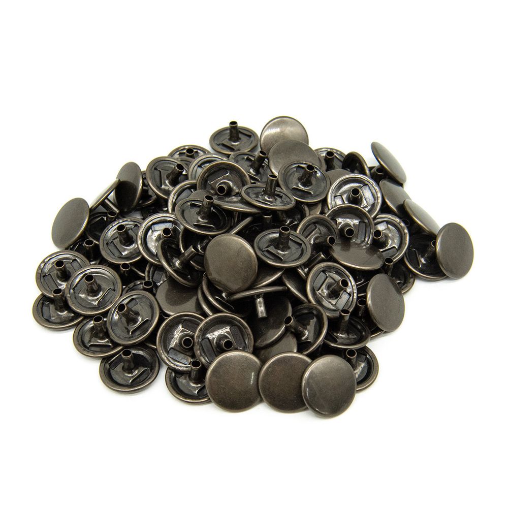 Часть кнопки Альфа (S-образная) ⌀15 мм (A-часть), 5/15 латунь мет, 100 шт, BIG