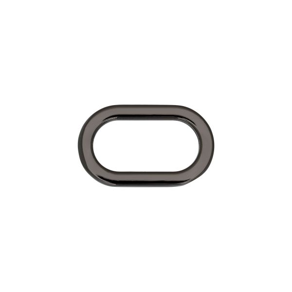 Рамка овальная металл 24х15 мм, литая, 10 шт, 06 черн.никель, Gamma GH 07/20